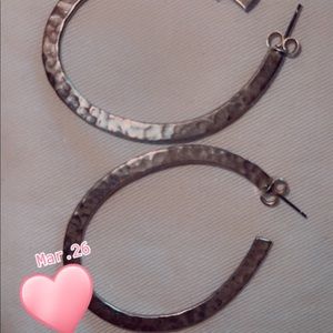Sterling silver set of hoops
